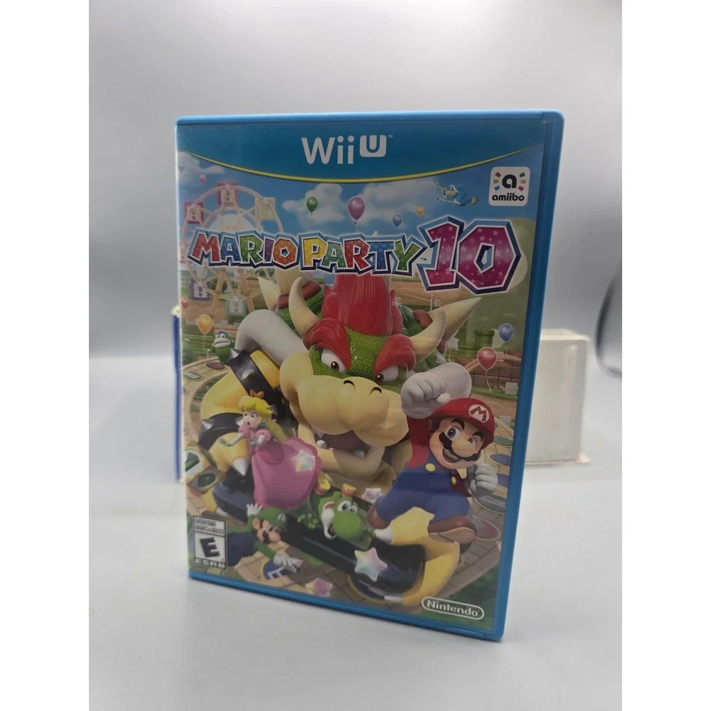 Mario Party 10 Nintendo Wii U Game with Mario Amiibo Bundle and Box